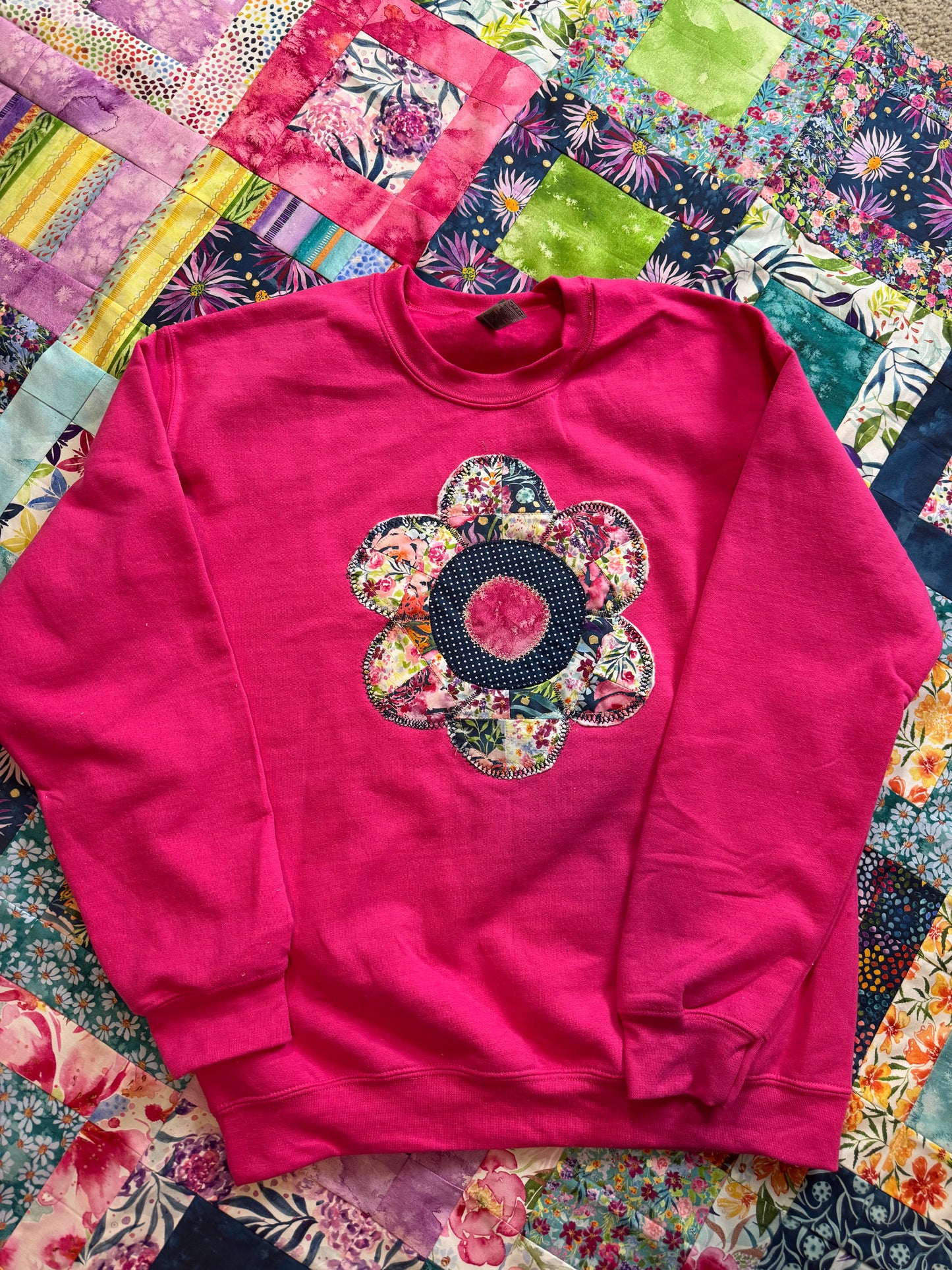 Quilted Sweatshirts -Flower