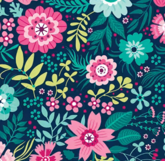 Benartex - Secret Garden Navy